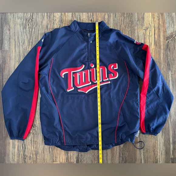 Minnesota Twins Majestic Cool Base 1/4 Zip Pullover Jacket Mens M Windbreaker - Picture 3 of 10